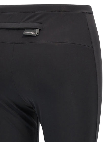 Activewear Leggings by Courrèges for women in stretch polyamide black features an streamlined leggings and with a long cut, beautifully enhanced by performance-driven .