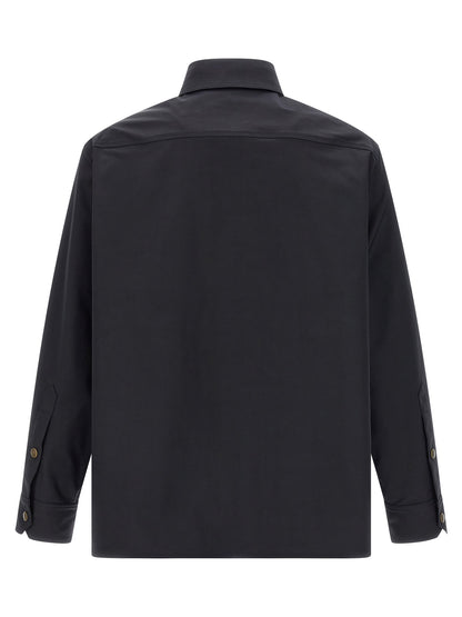 Overcoat by Valentino Garavani for men in nylon & polyester blue & emerald presents a luxurious silhouette, showcasing a luxurious and sophisticated for a premium, luxurious look.