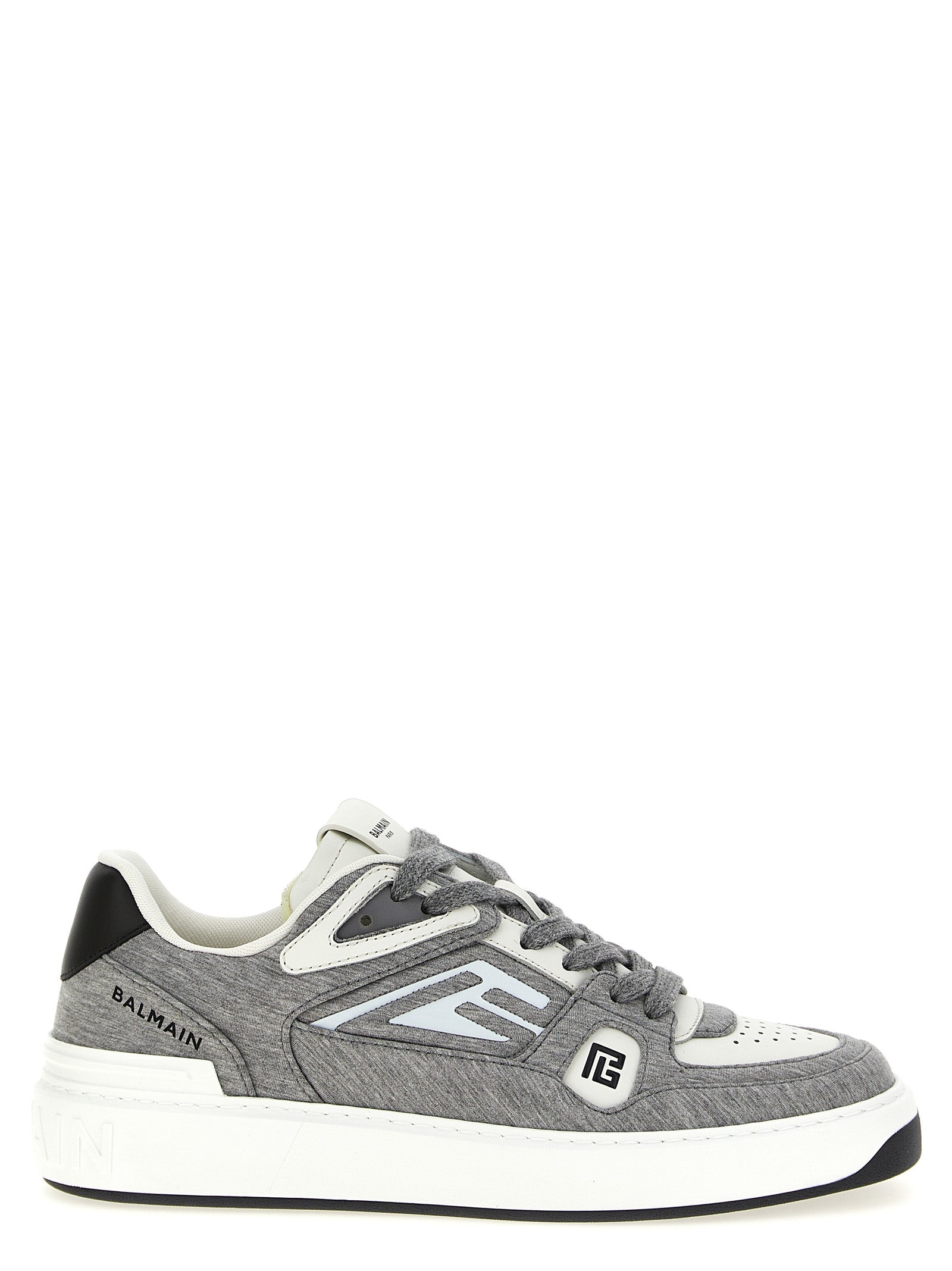 Athletic Sneakers by Balmain for men in rayon polyester polyurethane leather multicolor showcases an impeccable silhouette, defined by an impeccable skater style design that perfectly captures the essence of the Men's Skater Rayon Polyester Polyurethane Leather Athletic Sneakers.