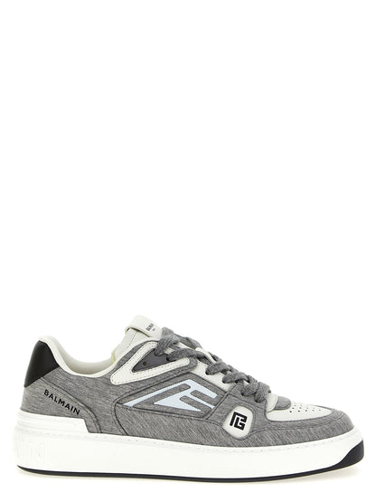 Athletic Sneakers by Balmain for men in rayon polyester polyurethane leather multicolor showcases an impeccable silhouette, defined by an impeccable skater style design that perfectly captures the essence of the Men's Skater Rayon Polyester Polyurethane Leather Athletic Sneakers.