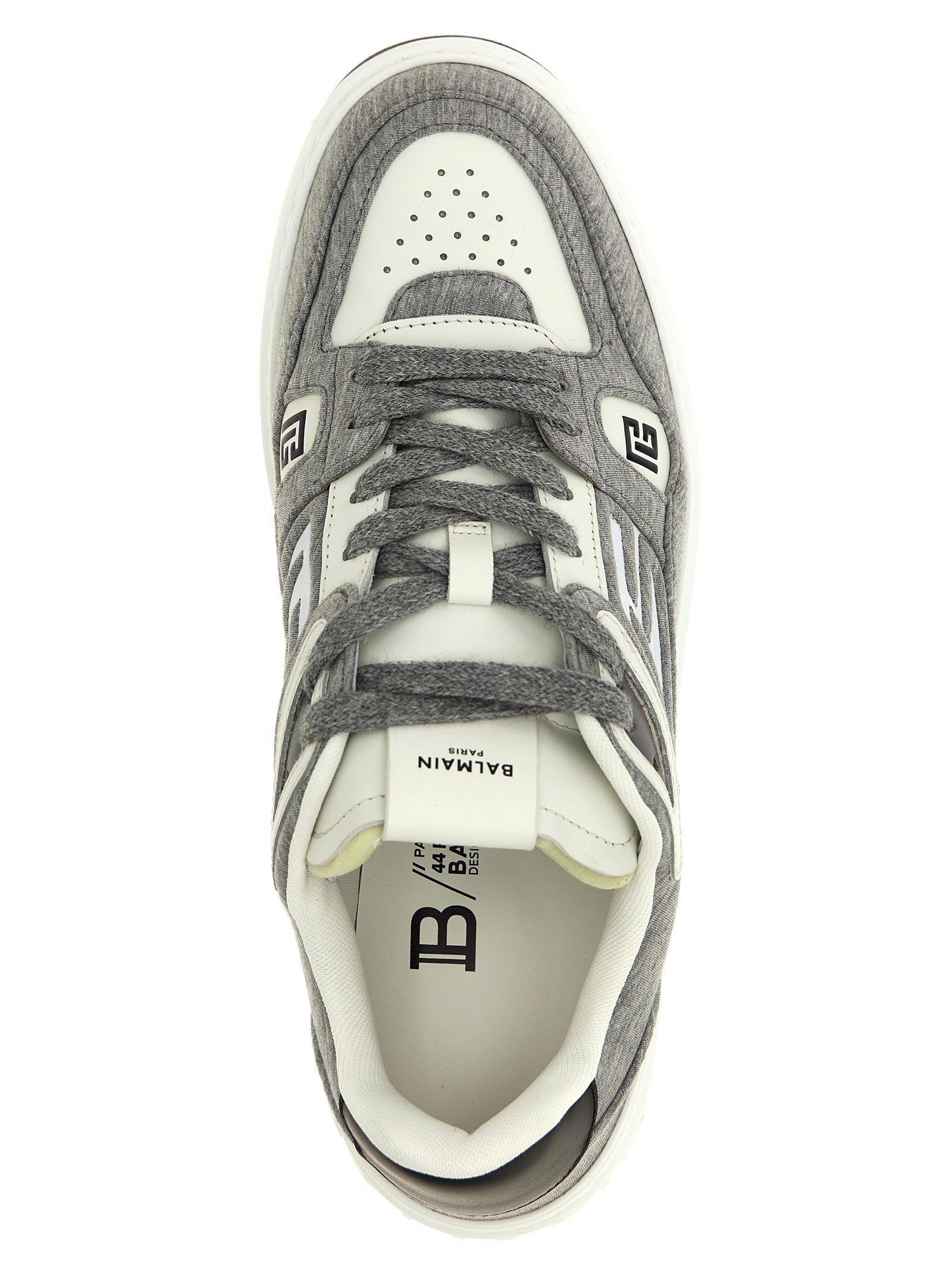 Athletic Sneakers by Balmain for men in rayon polyester polyurethane leather multicolor showcases an impeccable silhouette, defined by an impeccable skater style design that perfectly captures the essence of the Men's Skater Rayon Polyester Polyurethane Leather Athletic Sneakers.