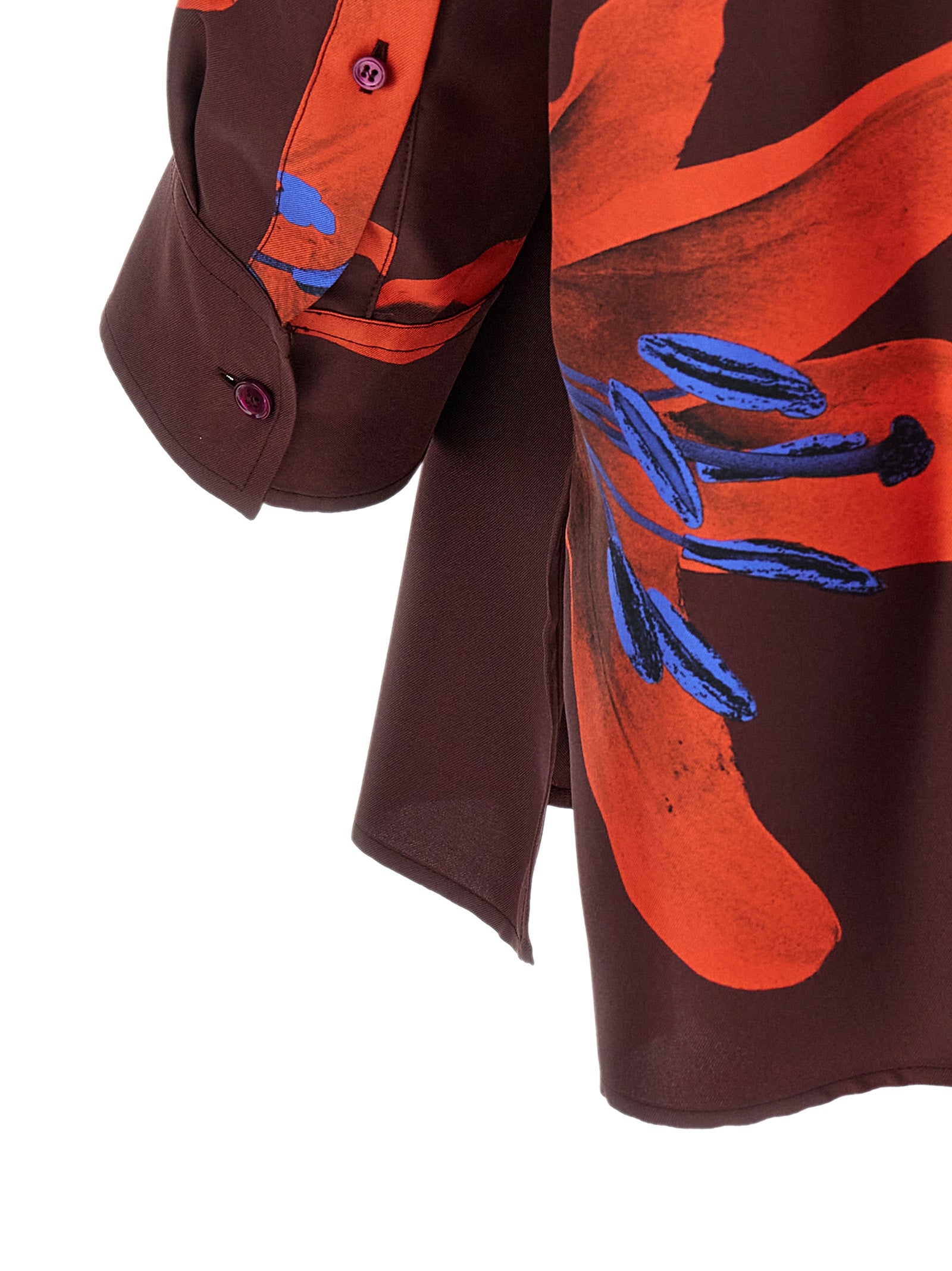 Blouse by Alexander McQueen for women in silk twill multicolor & print presents a discerning silhouette, showcasing a sophisticated and for a truly discerning finish.