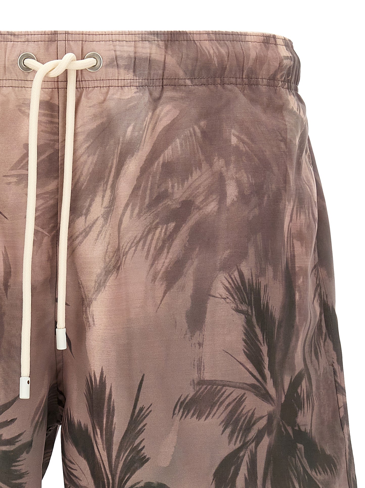 Swim Shorts from Palm Angels for men in polyester multicolor & print features an sleek silhouette, showcasing the distinct style of the Waves Men's Polyester Swim Shorts collection.