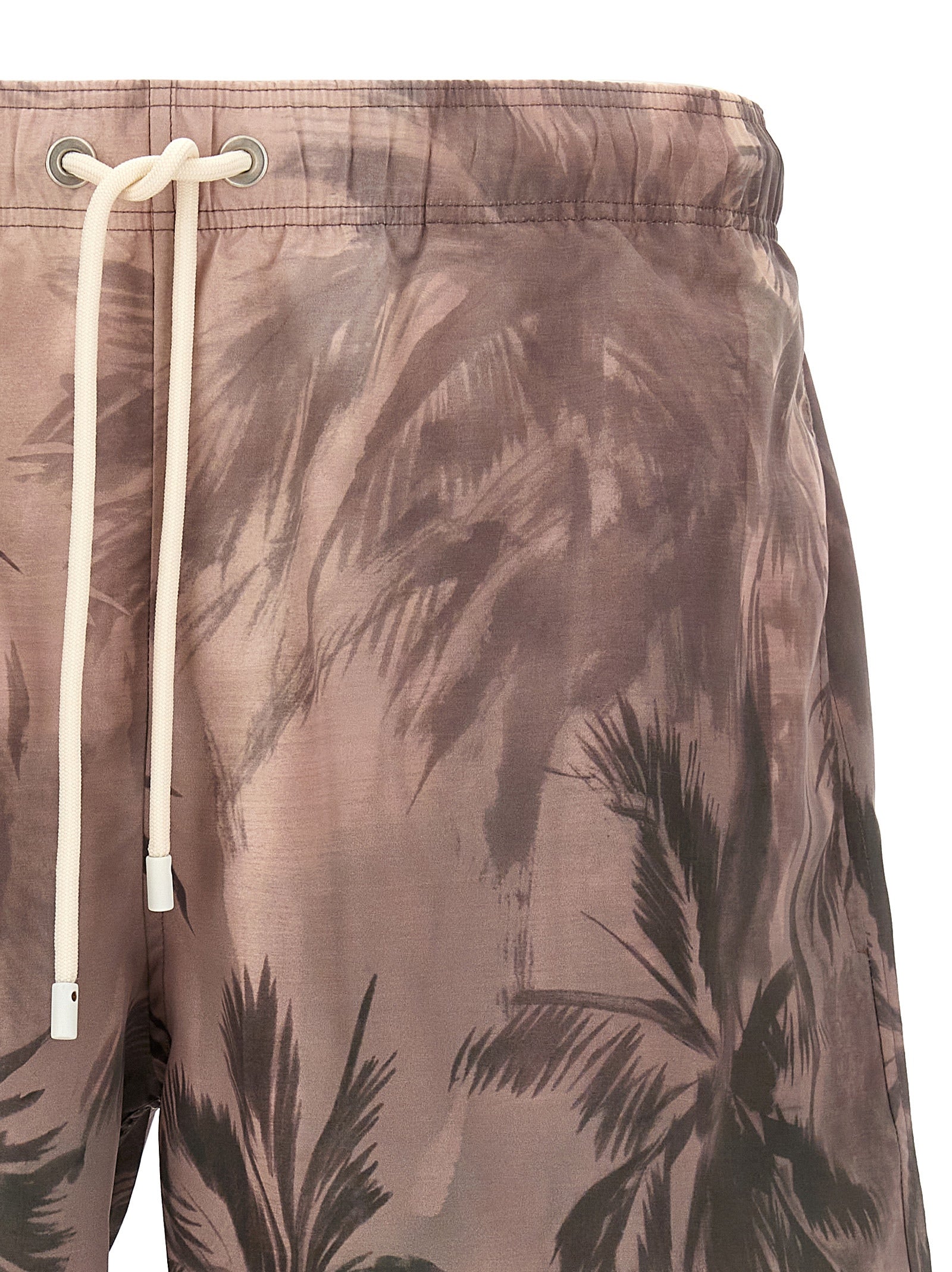 Swim Shorts from Palm Angels for men in polyester multicolor & print features an sleek silhouette, showcasing the distinct style of the Waves Men's Polyester Swim Shorts collection.