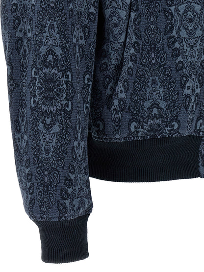 Bomber Jacket by Etro for men in polyamide polyester viscose & cotton blue & jacquard features an contemporary silhouette, showcasing a sophisticated and contemporary pockets for a truly refined look.