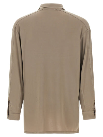 Shirt by Magliano for men in stretch polyester gray presents a discerning silhouette, showcasing a sophisticated and for a truly discerning finish.