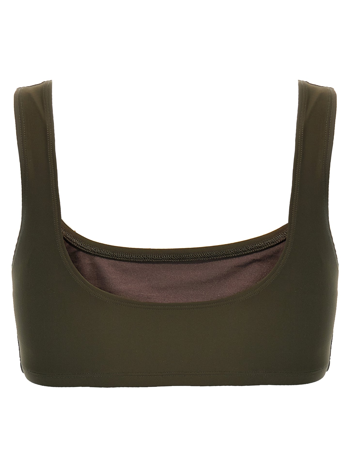 Tank Top by The Andamane for women in stretch polyamide brown presents a uncompromising silhouette, artfully detailed with a uncompromising round neckline and for a sophisticated, uncompromising finish.