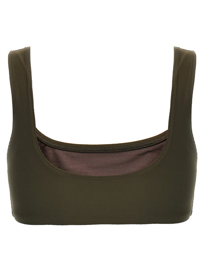 Tank Top by The Andamane for women in stretch polyamide brown presents a uncompromising silhouette, artfully detailed with a uncompromising round neckline and for a sophisticated, uncompromising finish.