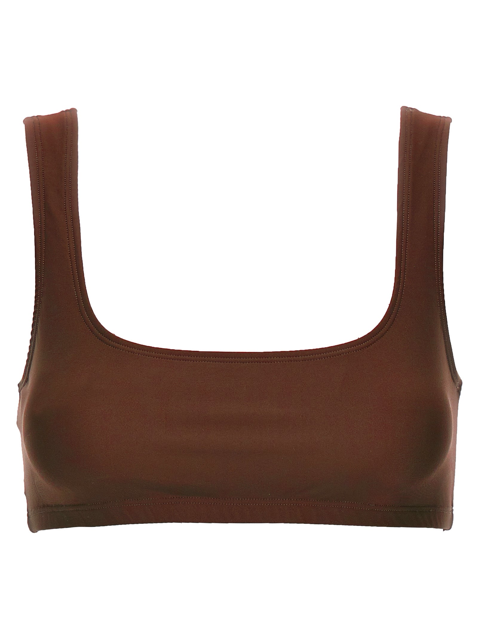 Tank Top by The Andamane for women in lycra polyamide brown showcases a sublime silhouette, with sleeveless and round neckline details for a sublime finish.