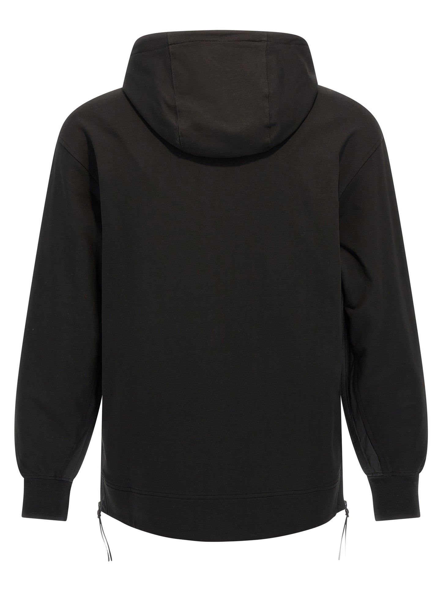 Sweatshirt Hoodie by C.P. Company for men in stretch cotton black features a authentic silhouette, showcasing a sophisticated hooded neckline and authentic detail for a refined finish.