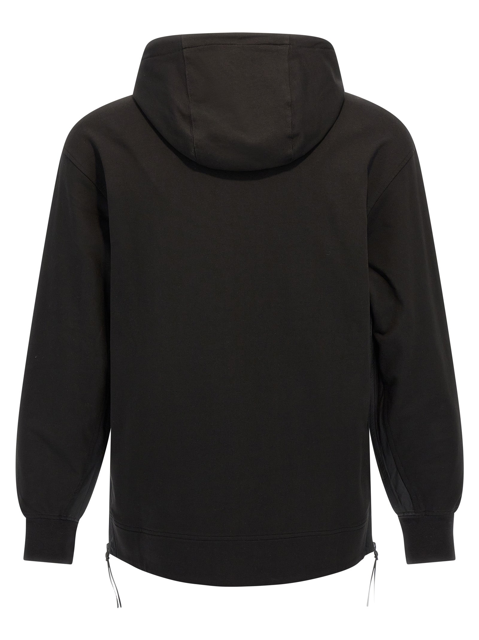 Sweatshirt Hoodie by C.P. Company for men in stretch cotton black features a authentic silhouette, showcasing a sophisticated hooded neckline and authentic detail for a refined finish.