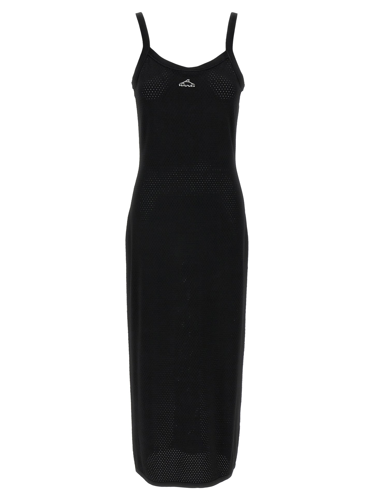 Dress by T BY ALEXANDER WANG for women in polyamide & viscose black features an magnificent silhouette, artfully detailed with a magnificent round neckline and that flows into an magnificent midi.