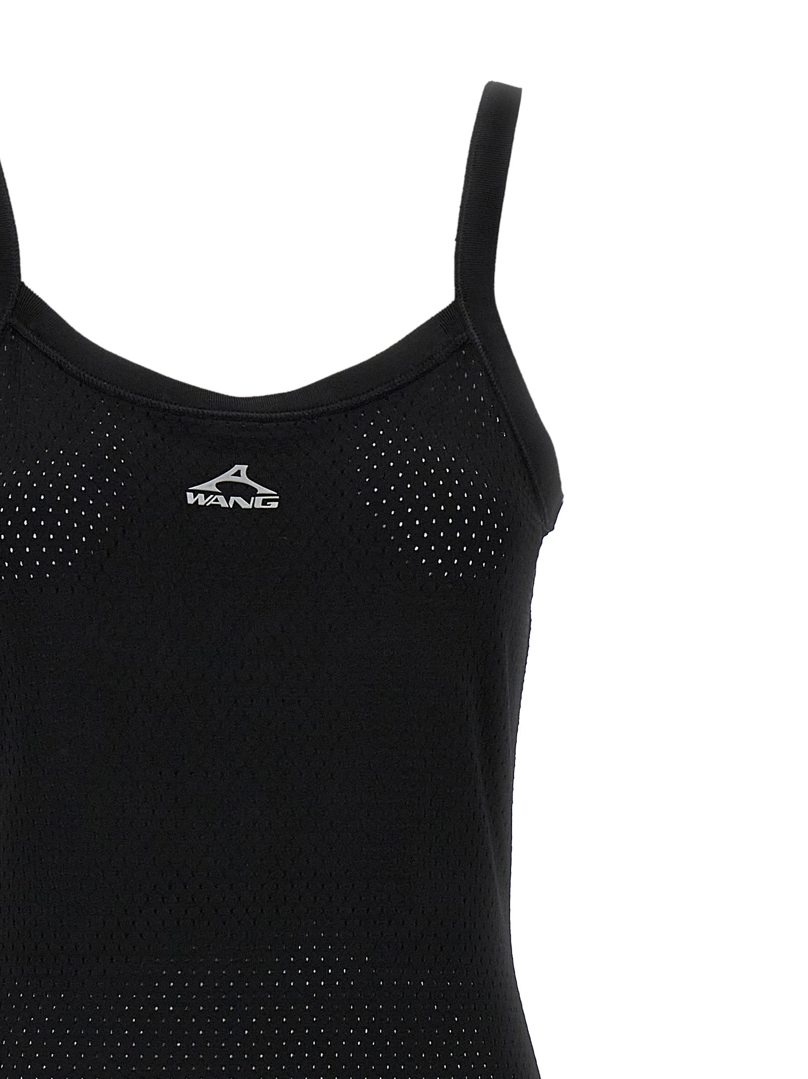Dress by T BY ALEXANDER WANG for women in polyamide & viscose black showcases a striking silhouette, elegantly detailed with a , refined round neckline, and a striking midi for a striking finish.