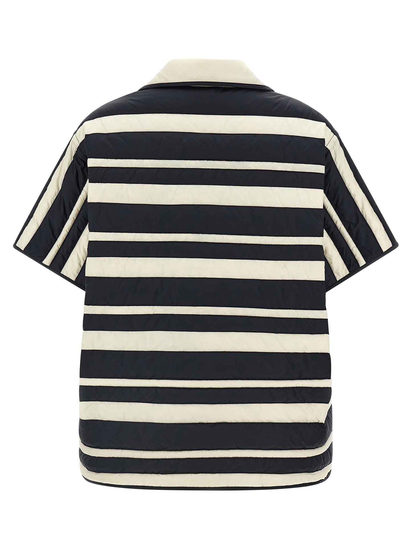 Blouse by Moncler for women in polyamide multicolor presents a discerning silhouette, showcasing a sophisticated v-neck neckline and for a truly discerning finish.