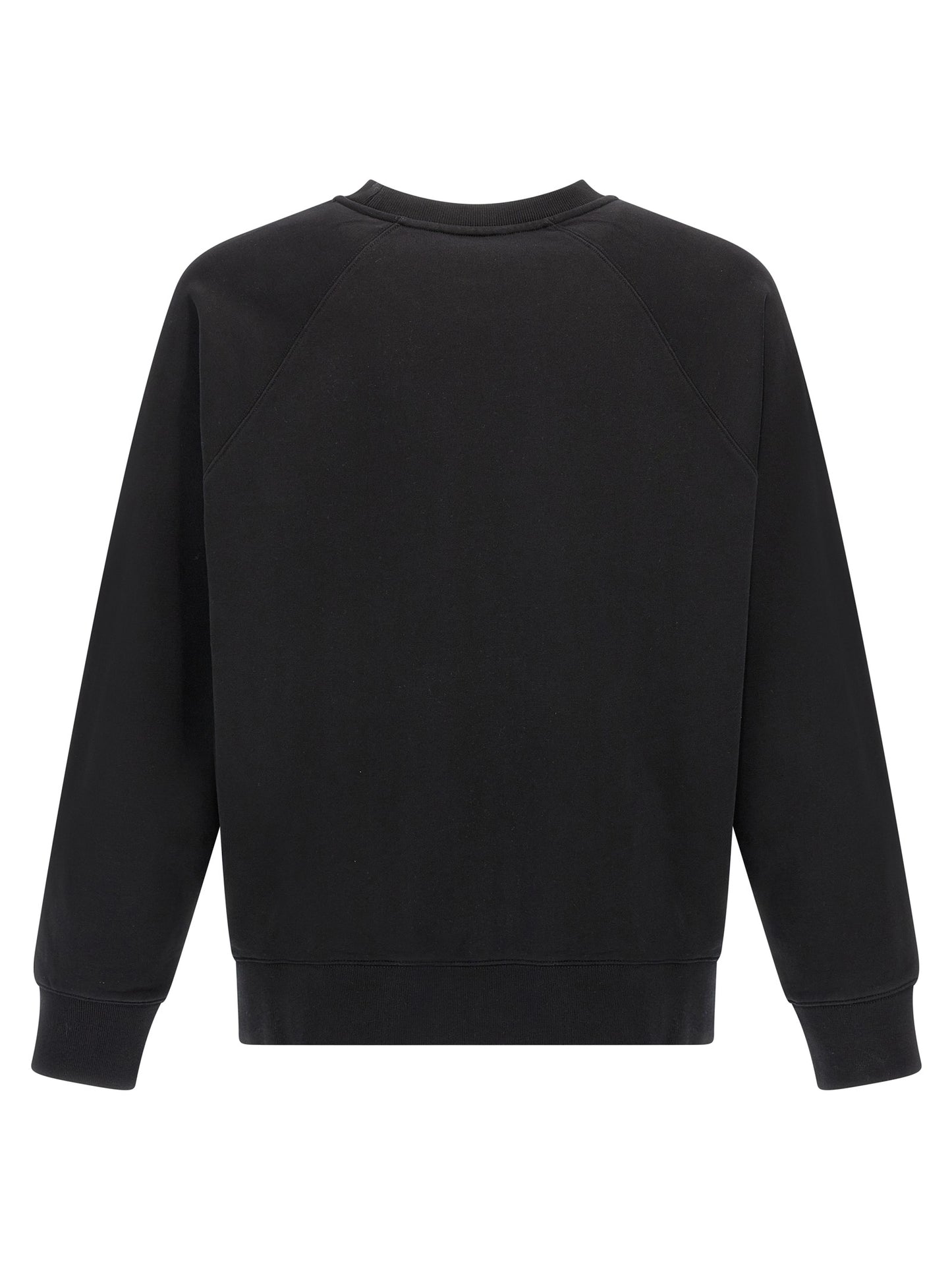 Sweatshirt by Maison Kitsuné for men in cotton black features a unrivaled silhouette with a refined crew neckline and unrivaled detailing for a sophisticated look.