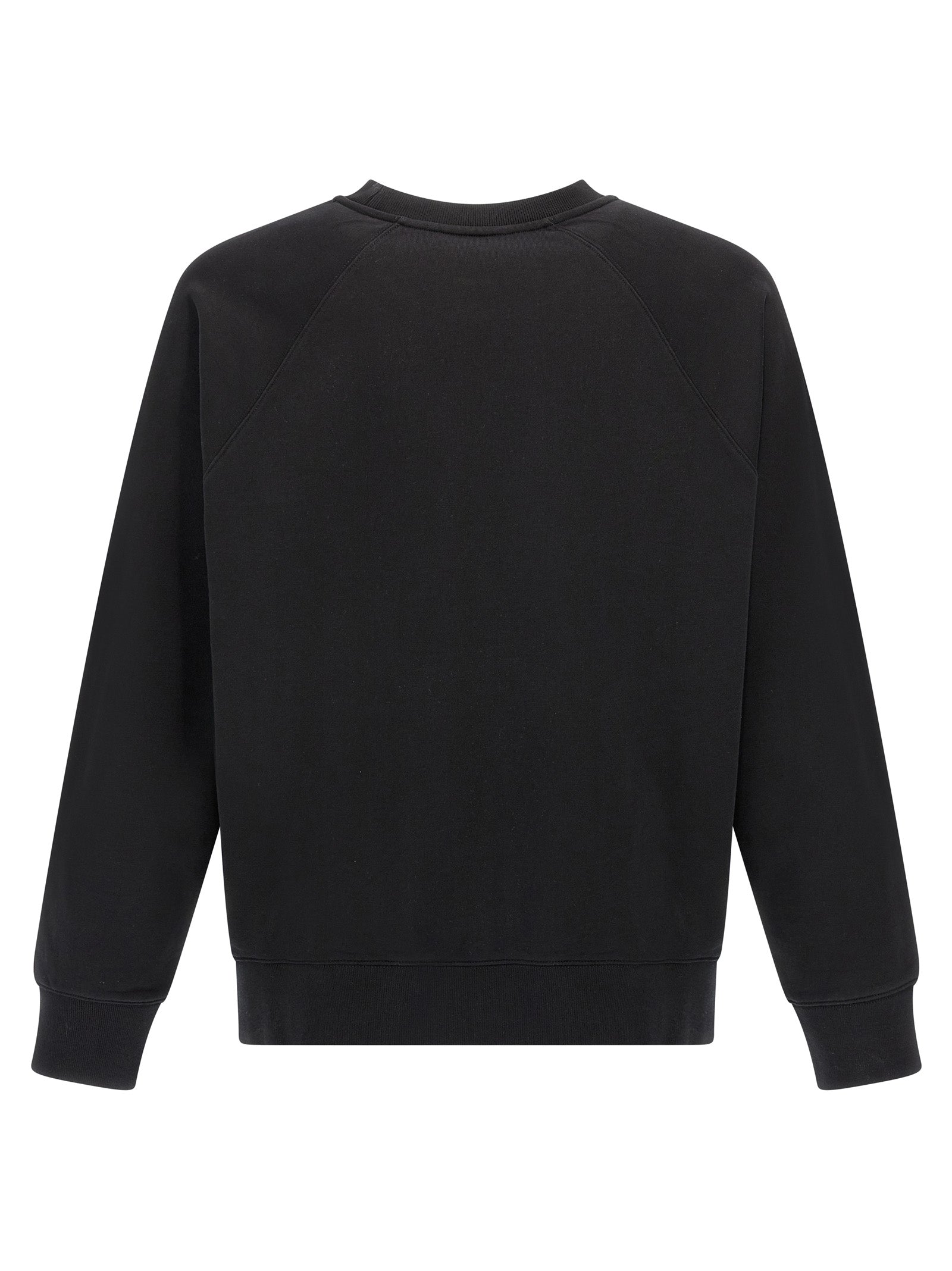 Sweatshirt by Maison Kitsuné for men in cotton black features a unrivaled silhouette with a refined crew neckline and unrivaled detailing for a sophisticated look.