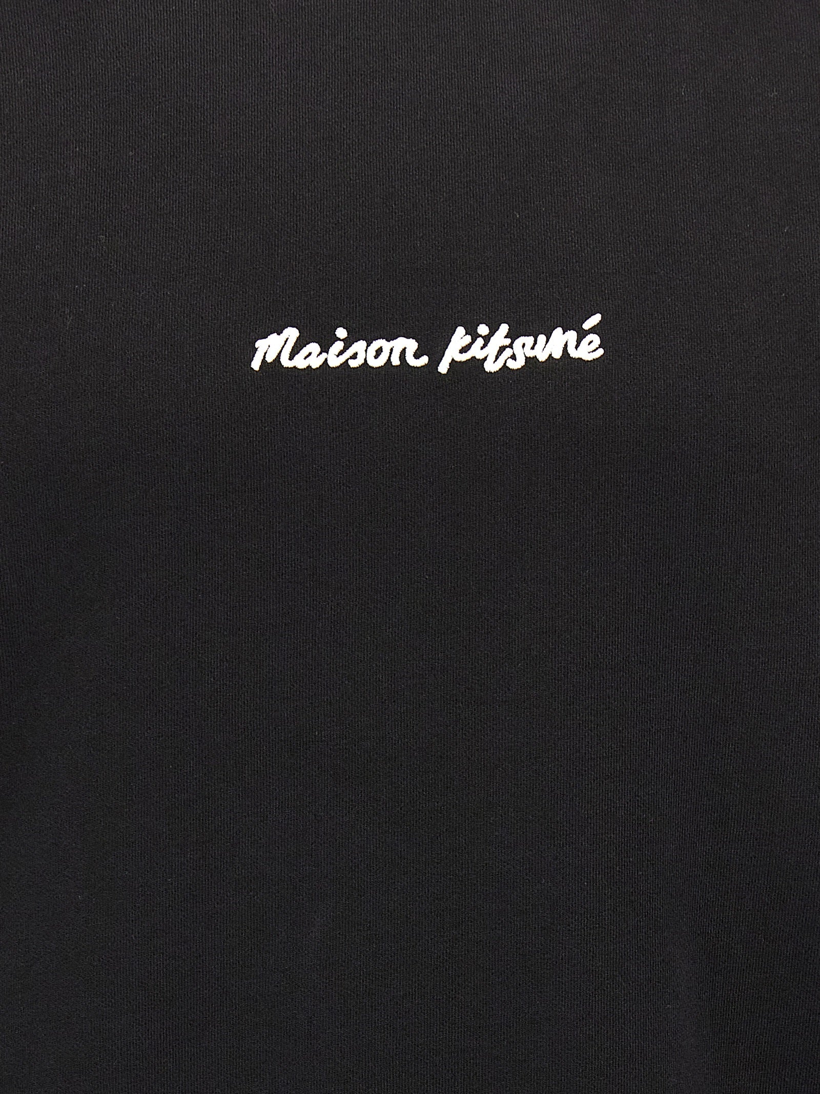 Sweatshirt by Maison Kitsuné for men in cotton black presents a smart casual silhouette, featuring a smart casual and for a sophisticated look.