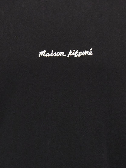 Sweatshirt by Maison Kitsuné for men in cotton black presents a smart casual silhouette, featuring a smart casual and for a sophisticated look.