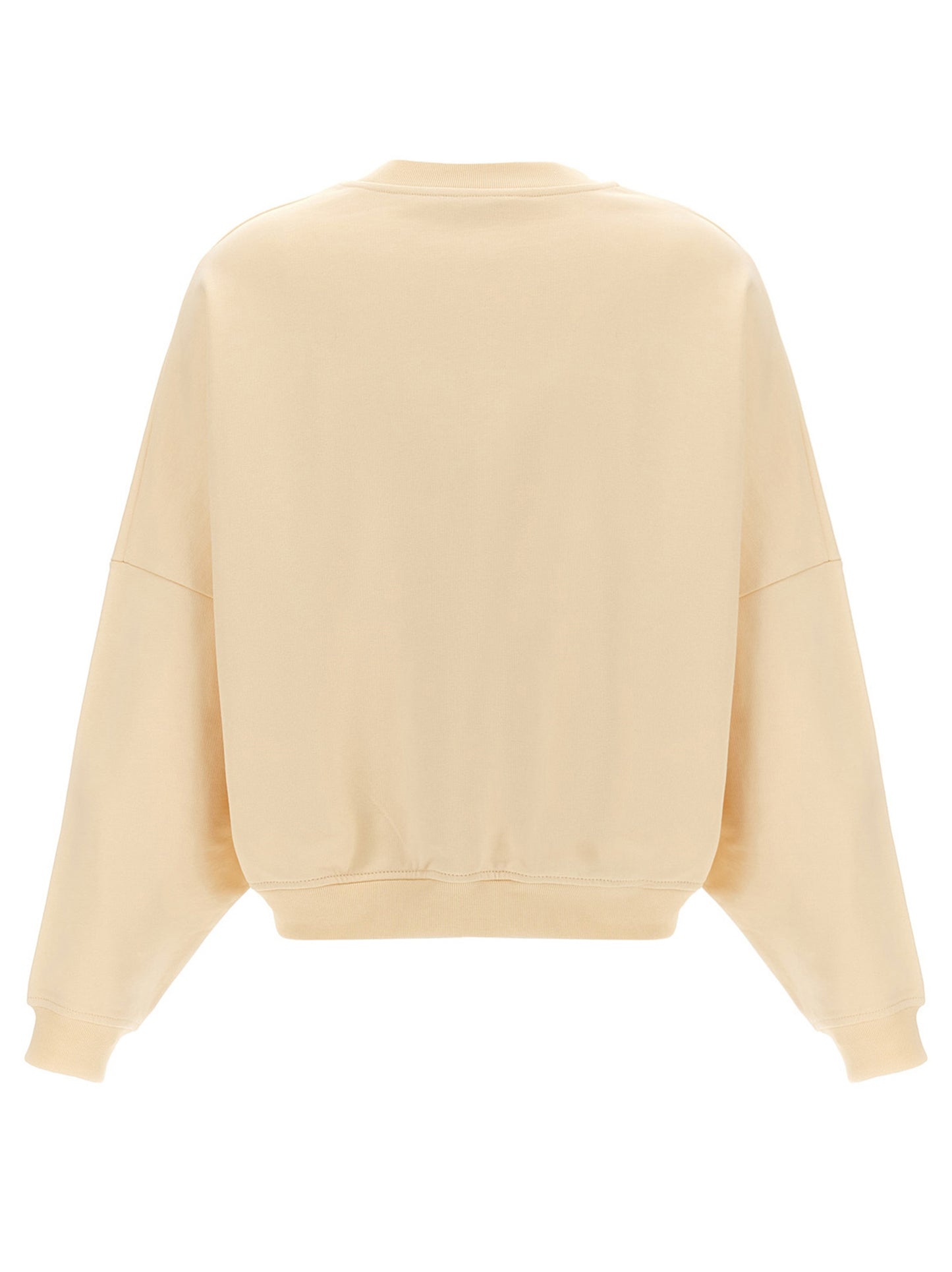 Activewear Sweatshirt by Marni for women in cotton white & print presents a dynamic silhouette, featuring a dynamic crew neckline and detailed with functional .