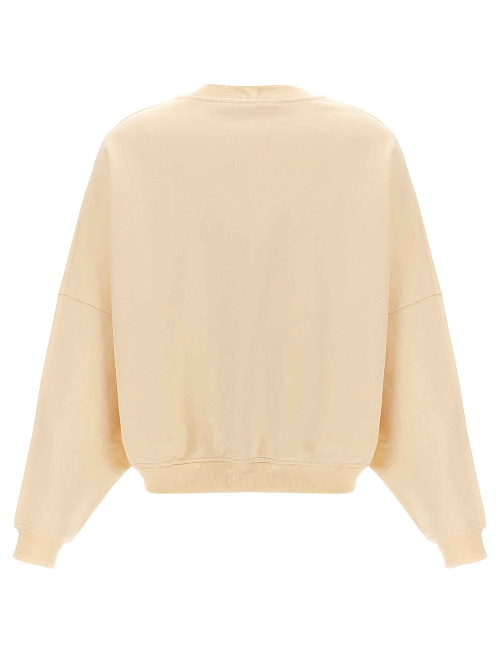 Activewear Sweatshirt by Marni for women in cotton white & print presents a dynamic silhouette, featuring a dynamic crew neckline and detailed with functional .