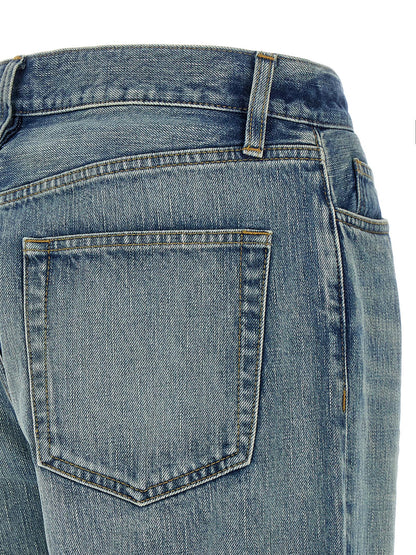 Jeans by Fear Of God for men in cotton denim blue features an sartorial straight-leg and long with a cut for a sartorial finish.