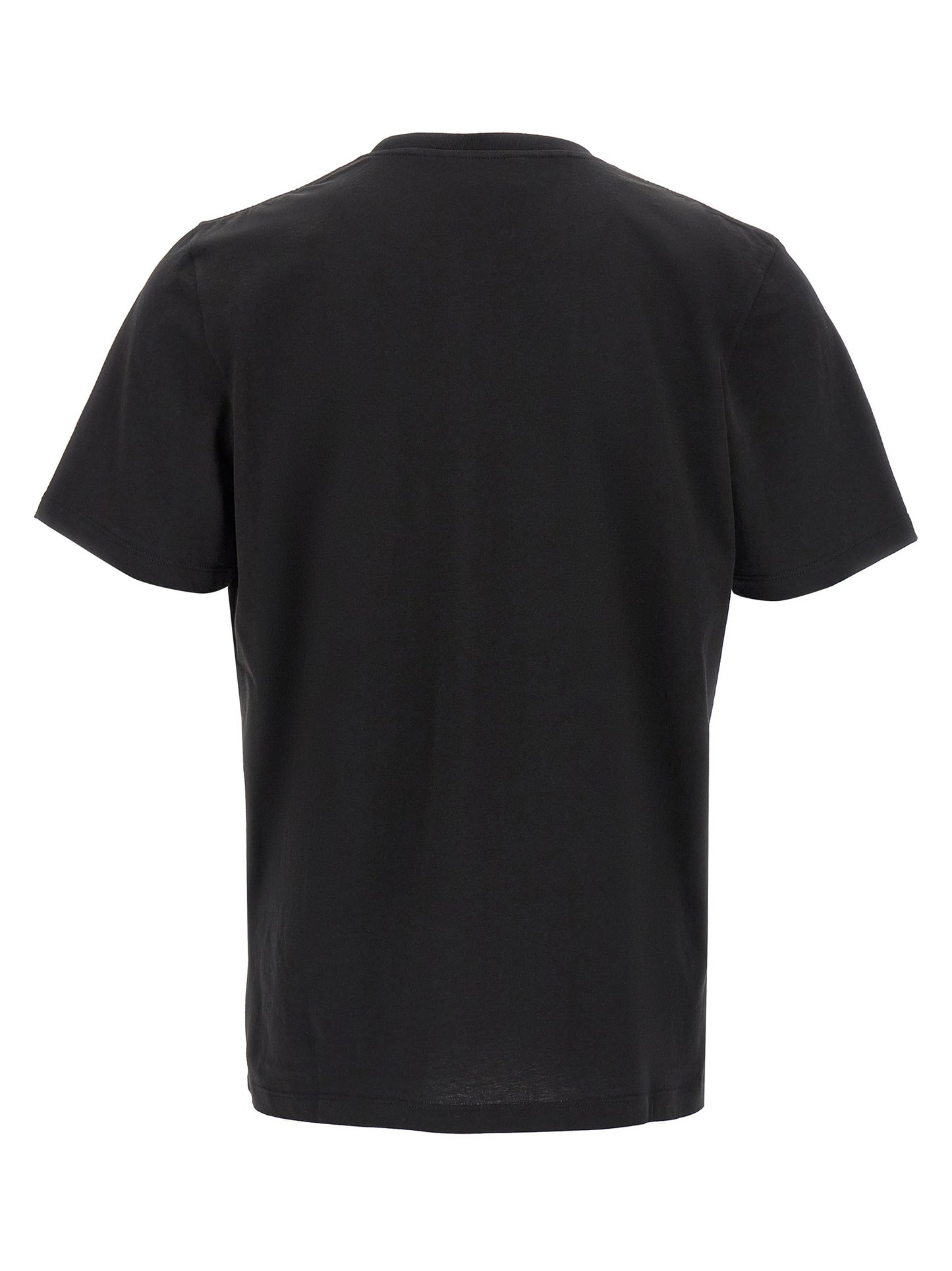 T-Shirt by Saint Laurent for men in cotton black showcases a dramatic silhouette, elegantly detailed with a dramatic and for a truly dramatic finish.