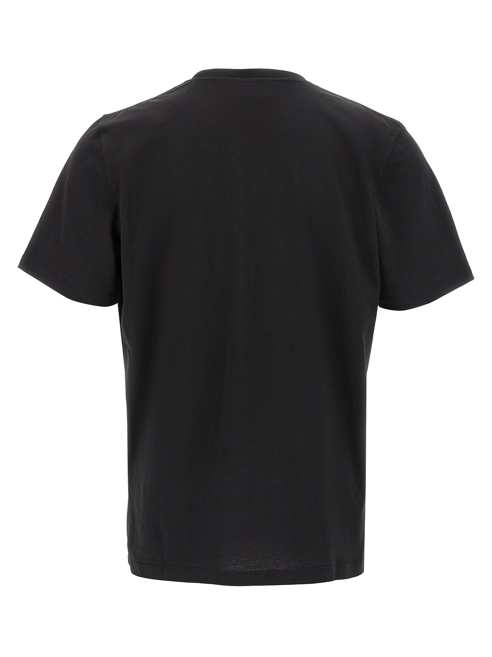 T-Shirt by Saint Laurent for men in cotton black showcases a dramatic silhouette, elegantly detailed with a dramatic and for a truly dramatic finish.