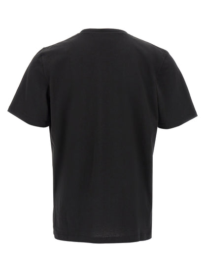 T-Shirt by Saint Laurent for men in cotton black showcases a dramatic silhouette, elegantly detailed with a dramatic and for a truly dramatic finish.
