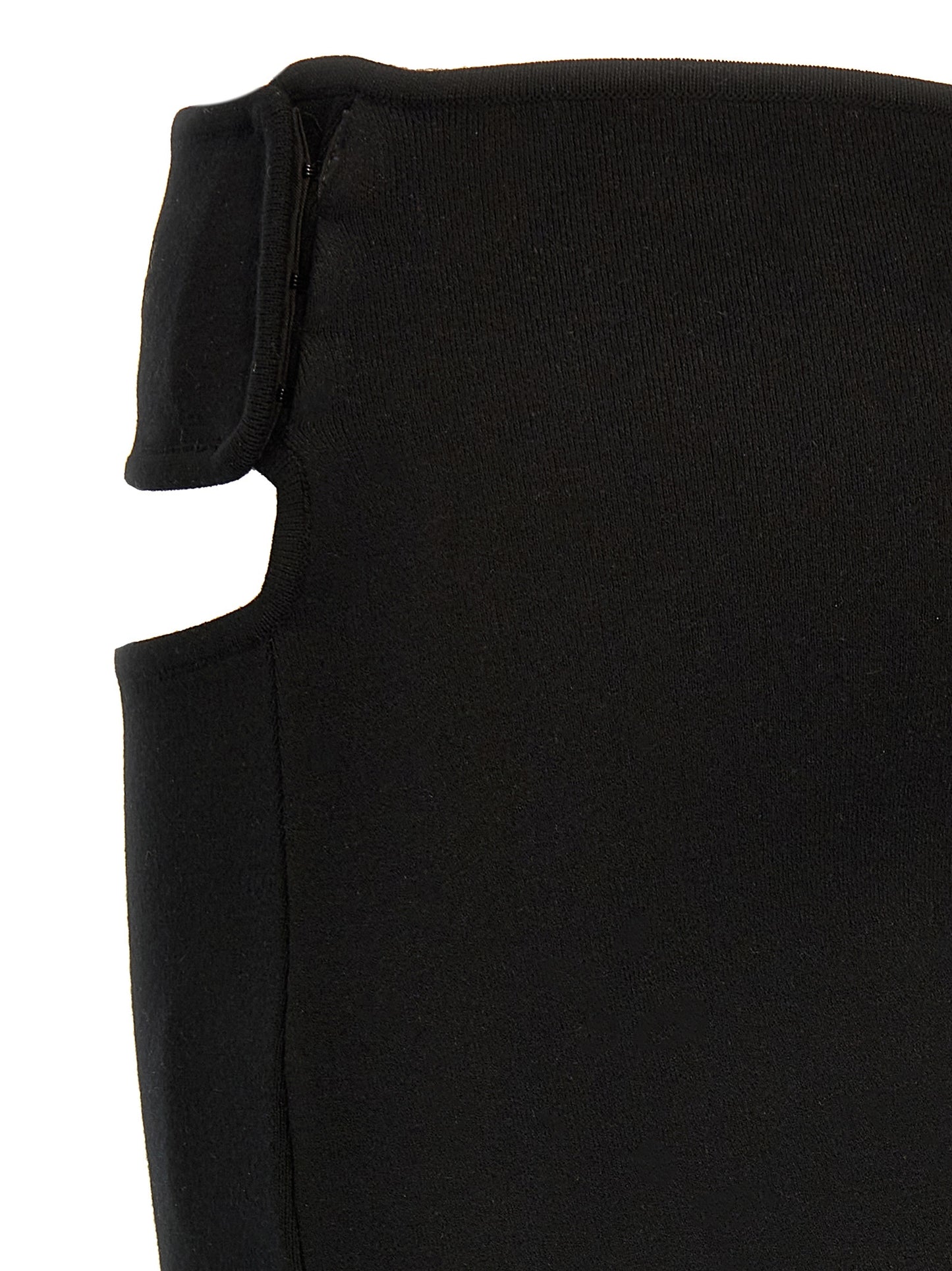Skirt by Courrèges for women in polyester & viscose black features a captivating silhouette, showcasing the captivating Women's Polyester & Viscose Mini Long Skirt design with a sophisticated mini long for a captivating look.