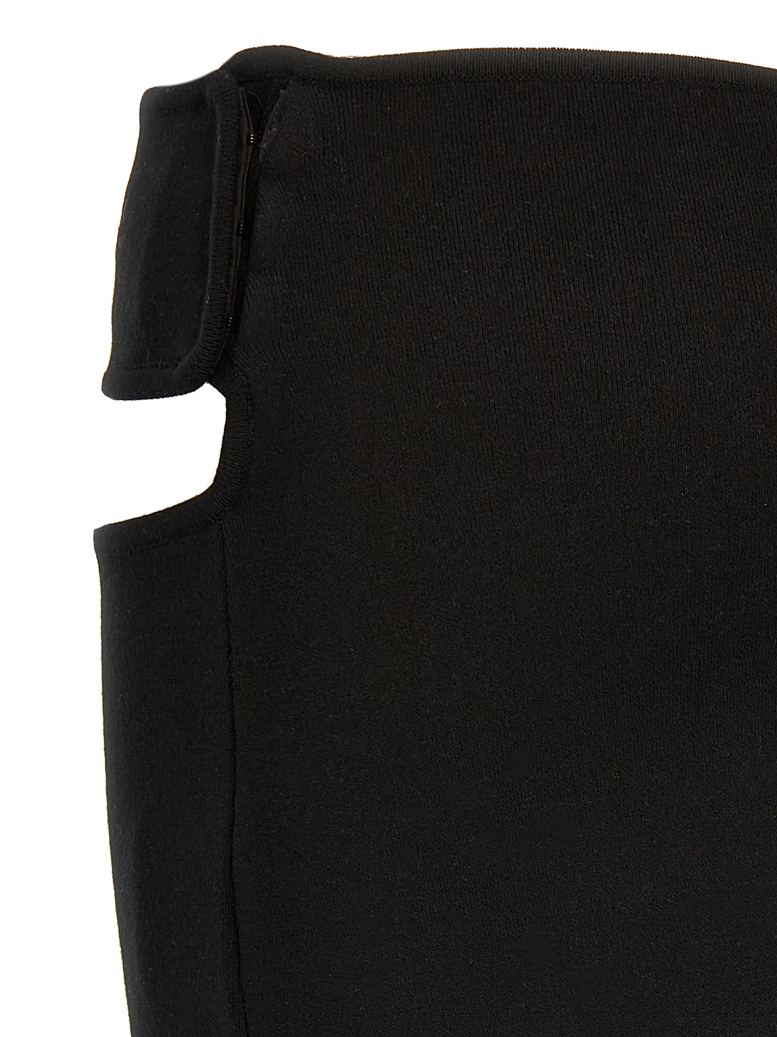 Skirt by Courrèges for women in polyester & viscose black features a captivating silhouette, showcasing the captivating Women's Polyester & Viscose Mini Long Skirt design with a sophisticated mini long for a captivating look.