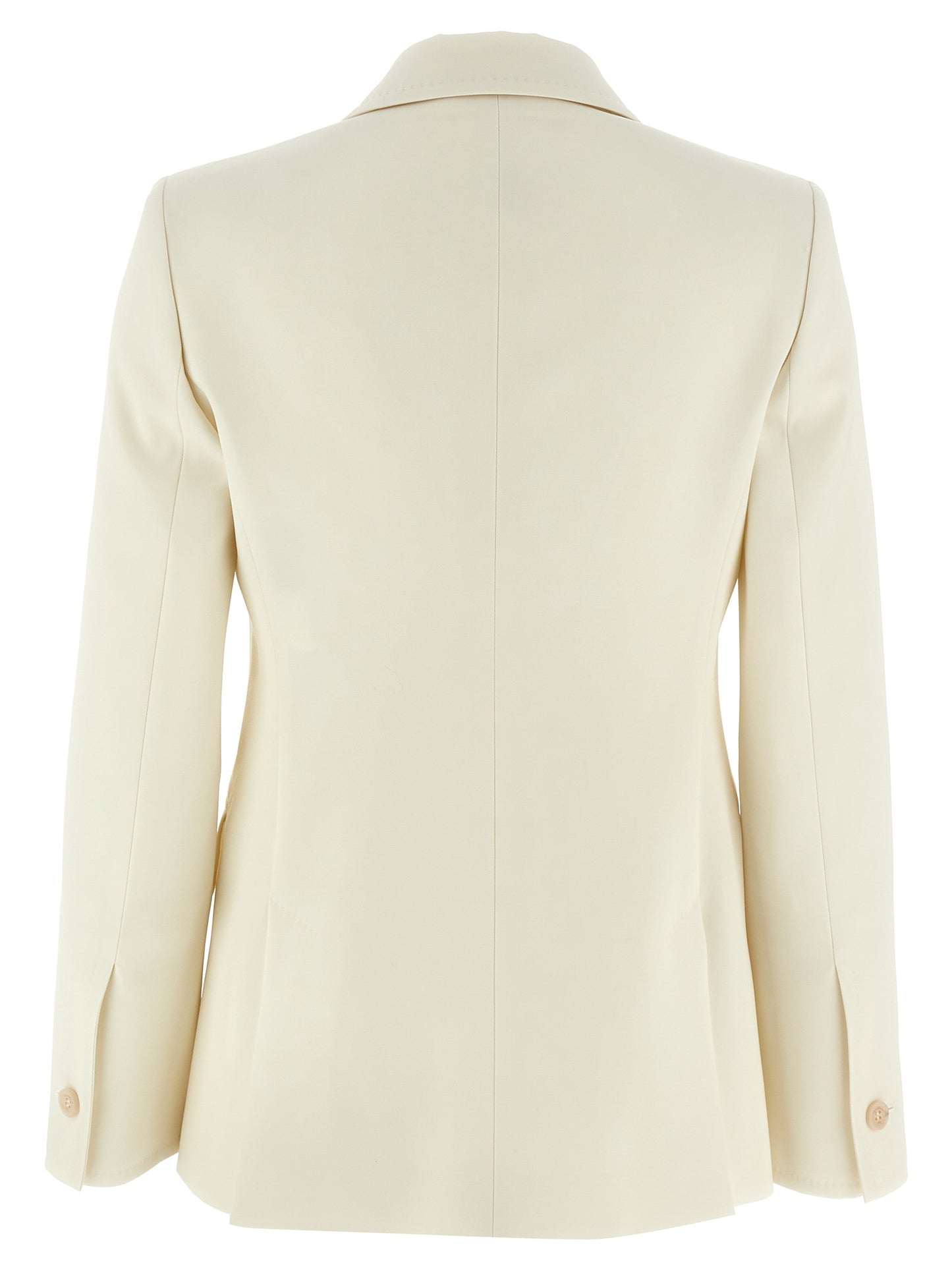 Blazer by Max Mara for women in virgin wool white features an sartorial silhouette, showcasing a sophisticated and sartorial for a truly sartorial finish.