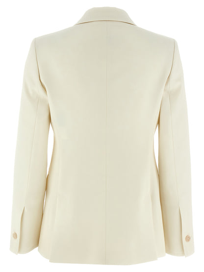 Blazer by Max Mara for women in virgin wool white features an sartorial silhouette, showcasing a sophisticated and sartorial for a truly sartorial finish.