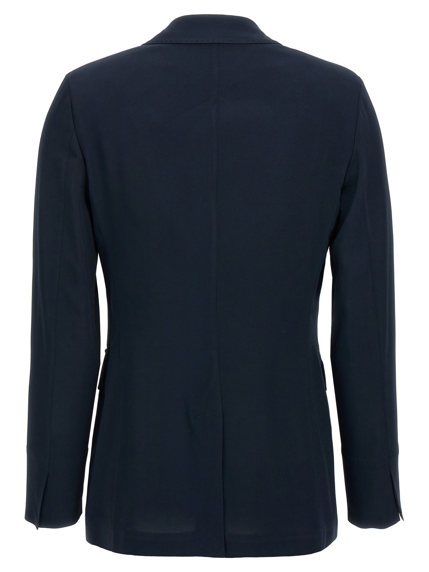Blazer by Alberto Biani for women in stretch viscose blue features an stylish silhouette, showcasing a sophisticated split neckline and stylish for a truly stylish finish.