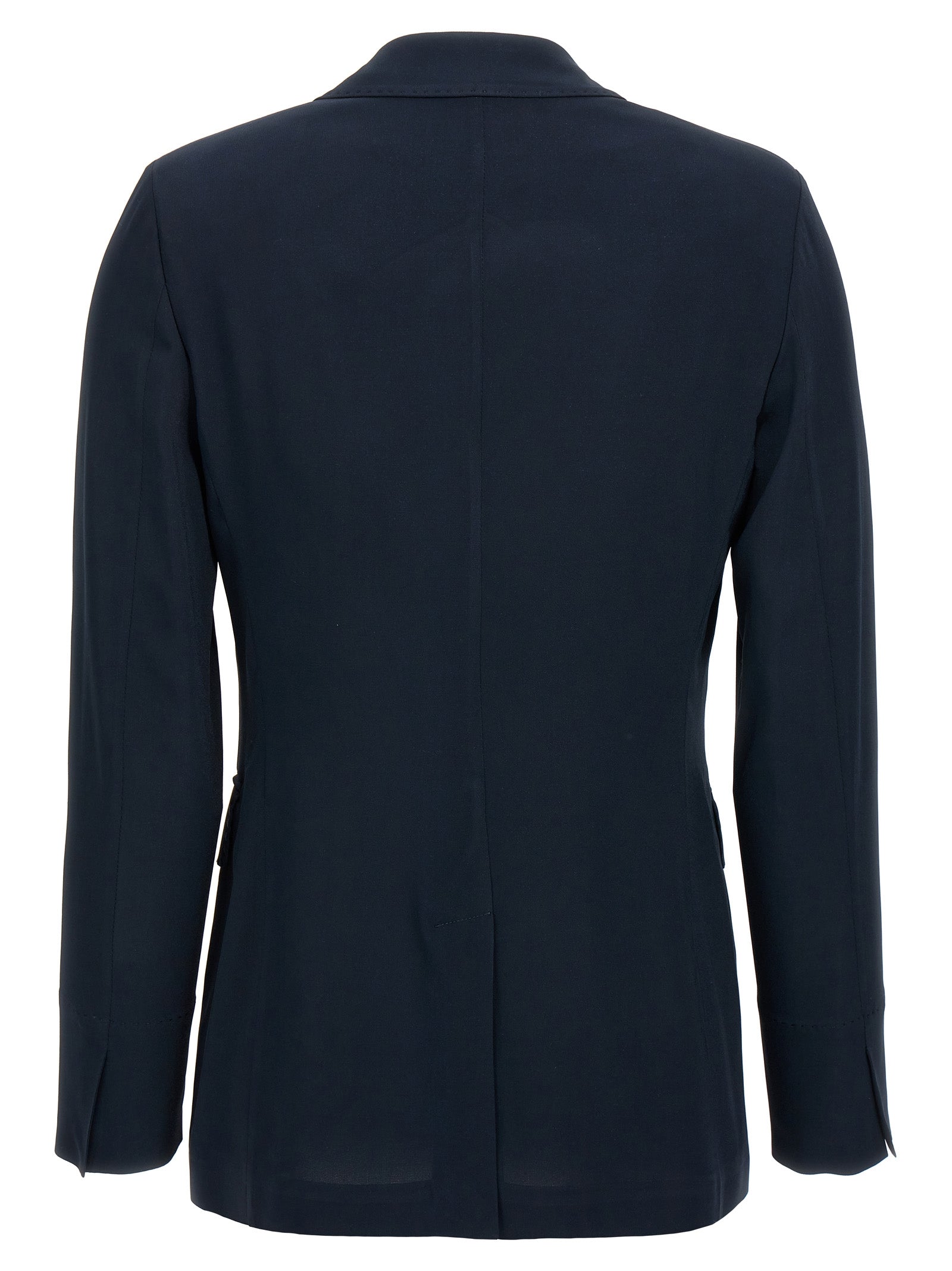 Blazer by Alberto Biani for women in stretch viscose blue features an stylish silhouette, showcasing a sophisticated split neckline and stylish for a truly stylish finish.