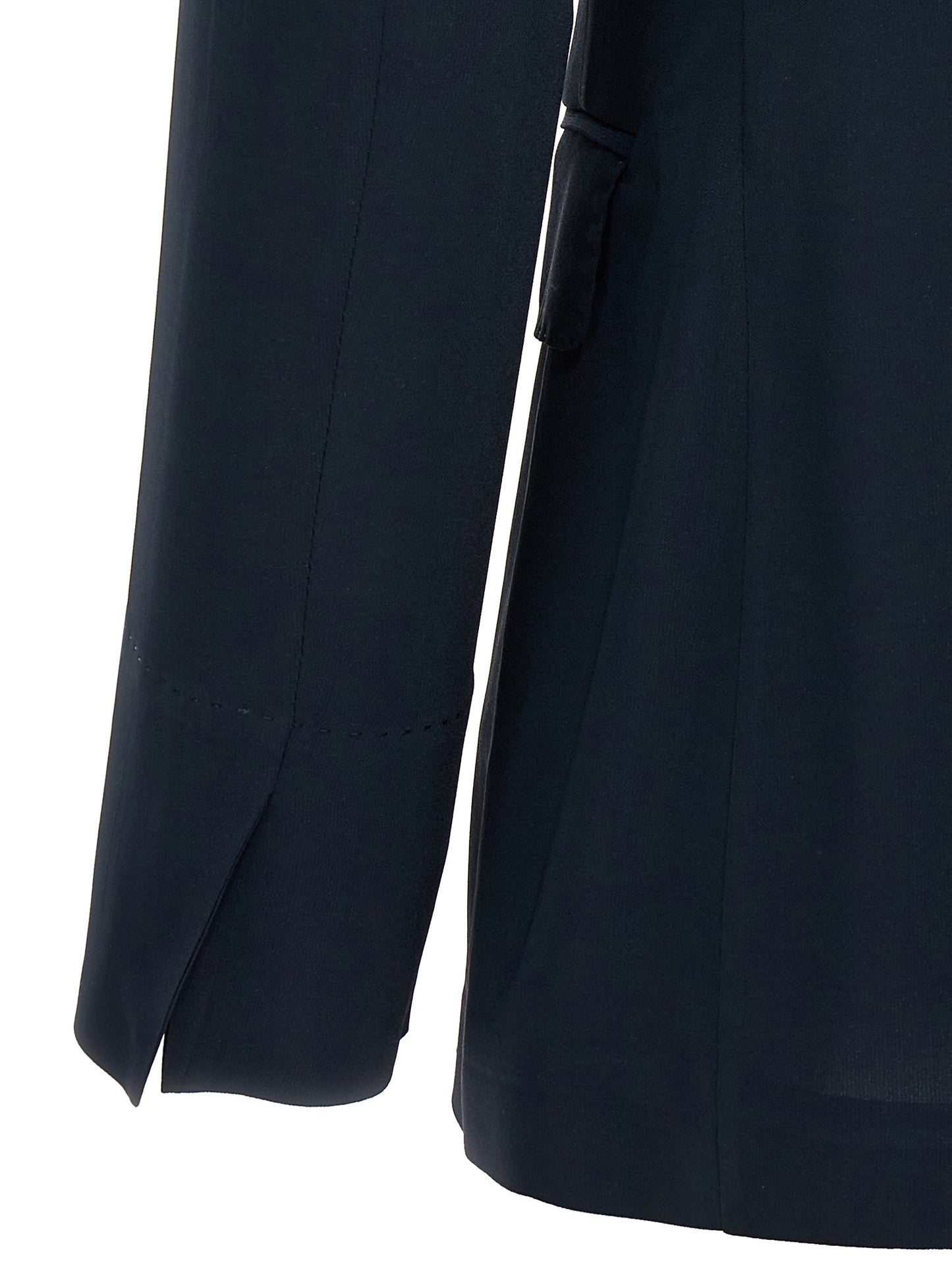 Blazer by Alberto Biani for women in stretch viscose blue showcases a polished silhouette, highlighted by a refined and polished for a sophisticated finish.