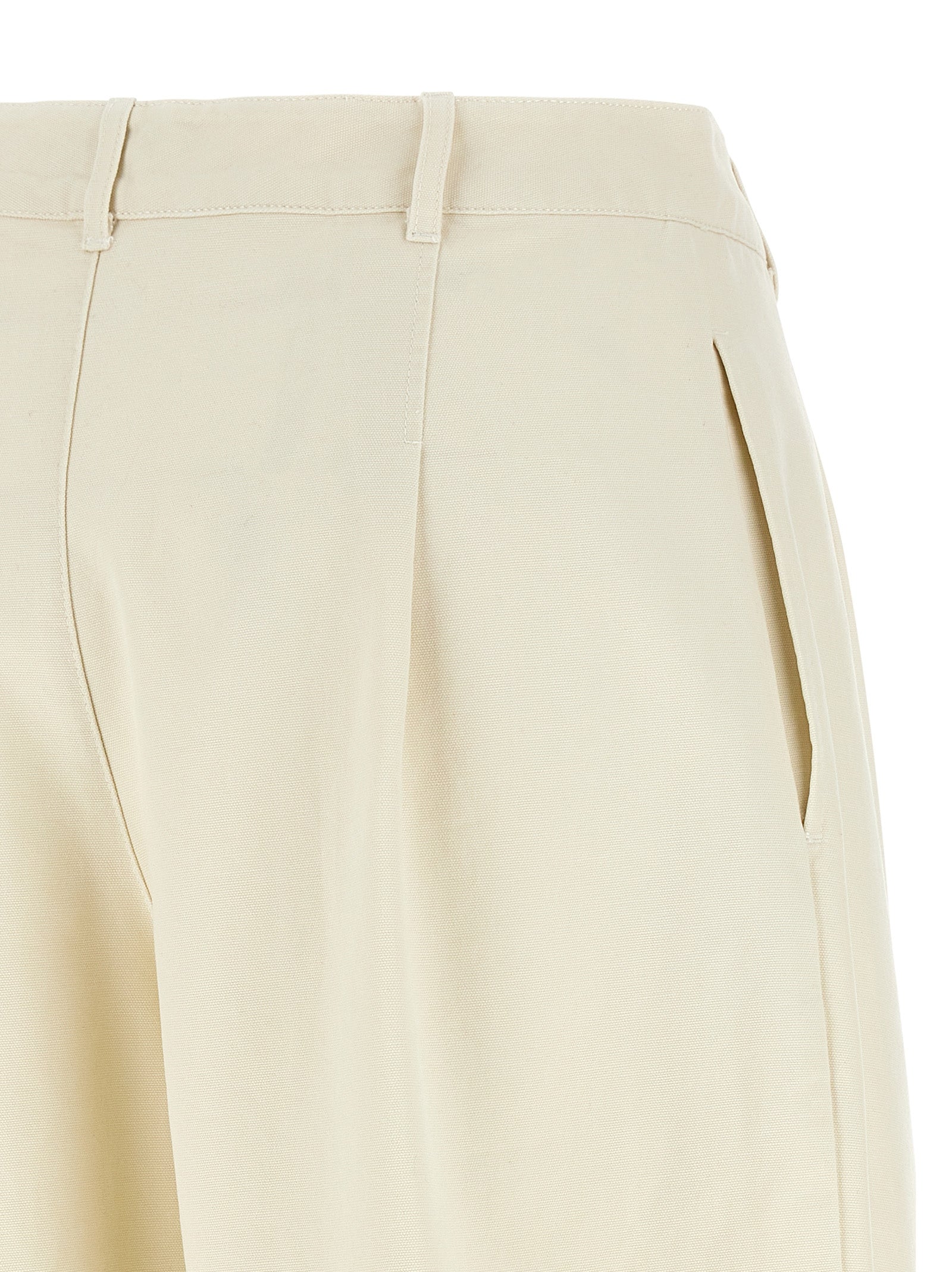 Casual Pants by A.P.C. for women in cotton beige features an refined tailoring silhouette, showcasing a premium straight-leg with a high rise and long cut for a refined tailoring look.