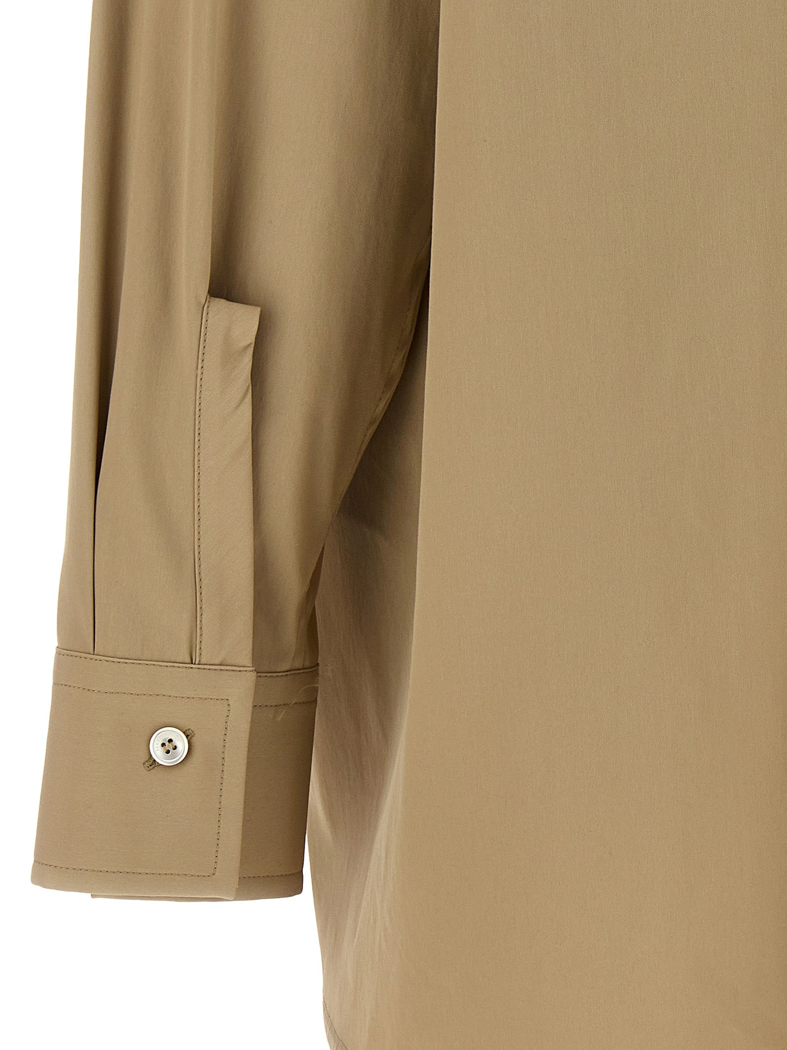 Blouse by Ferragamo for women in stretch polyamide cotton beige, featuring a nuanced and nuanced for a sophisticated finish.
