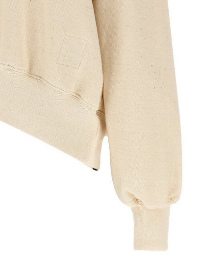 Activewear Sweatshirt by DRKSHDW for women in cotton beige & signature presents a dynamic silhouette, featuring a dynamic and detailed with functional .