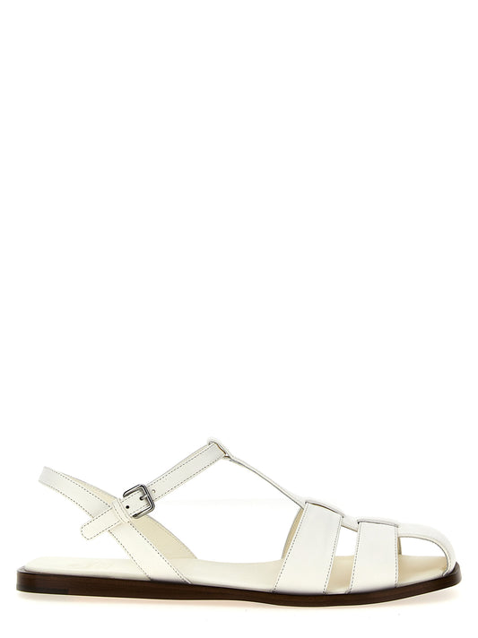 Flat Sandals by Church's for women in suede lamb leather white features an architectural design from the Women's Suede Lamb Leather Flat Sandals collection, defined by a architectural flat and for a architectural finish.