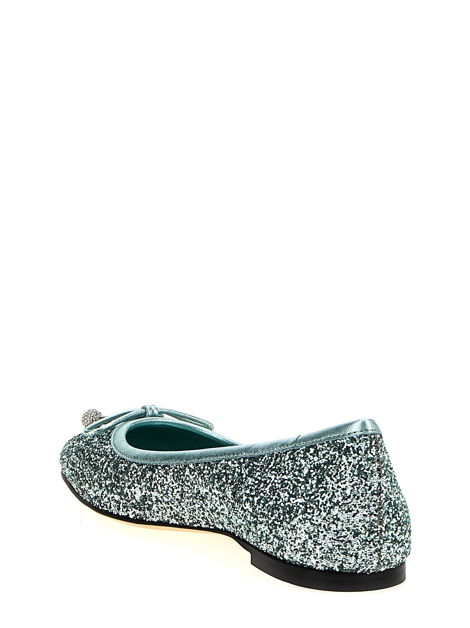 Ballet Flat Shoes by Jimmy Choo for women in lamb leather & rhinestone bicolour, green & pearl showcases a enchanting silhouette as part of the Women's Lamb Leather & Rhinestone Ballet Flat Shoes collection, defined by a enchanting and for a enchanting look.