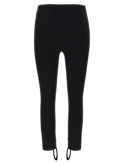 Activewear Leggings by Nensi Dojaka for women in nylon & viscose bicolour, black, white & jacquard features an streamlined leggings and with a long cut, beautifully enhanced by performance-driven .