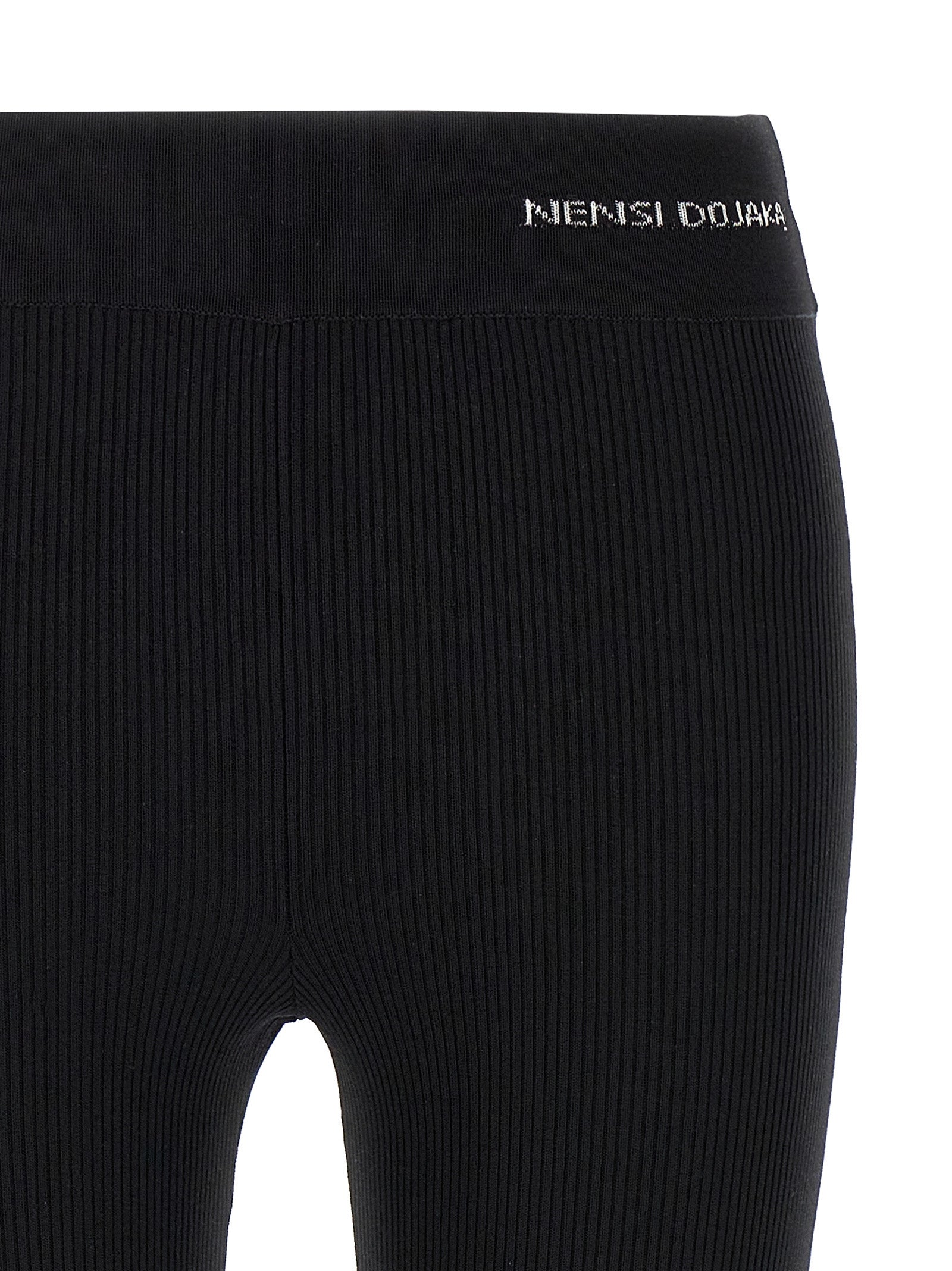 Activewear Leggings by Nensi Dojaka for women in nylon & viscose bicolour, black, white & jacquard features a sporty leggings with a and long, showcasing a sporty silhouette enhanced by innovative .