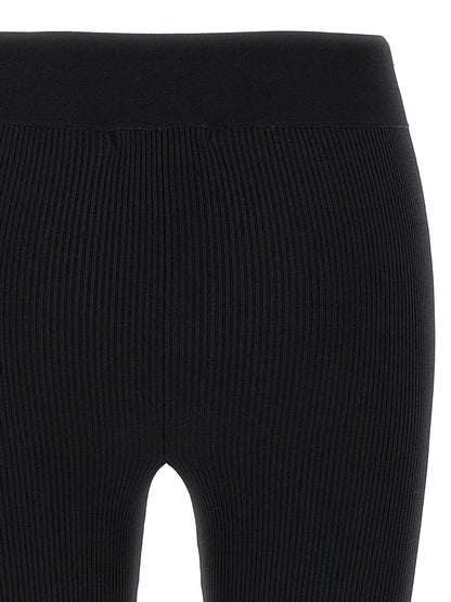 Activewear Leggings by Nensi Dojaka for women in nylon & viscose bicolour, black, white & jacquard features an dynamic leggings with long and , showcasing functional .