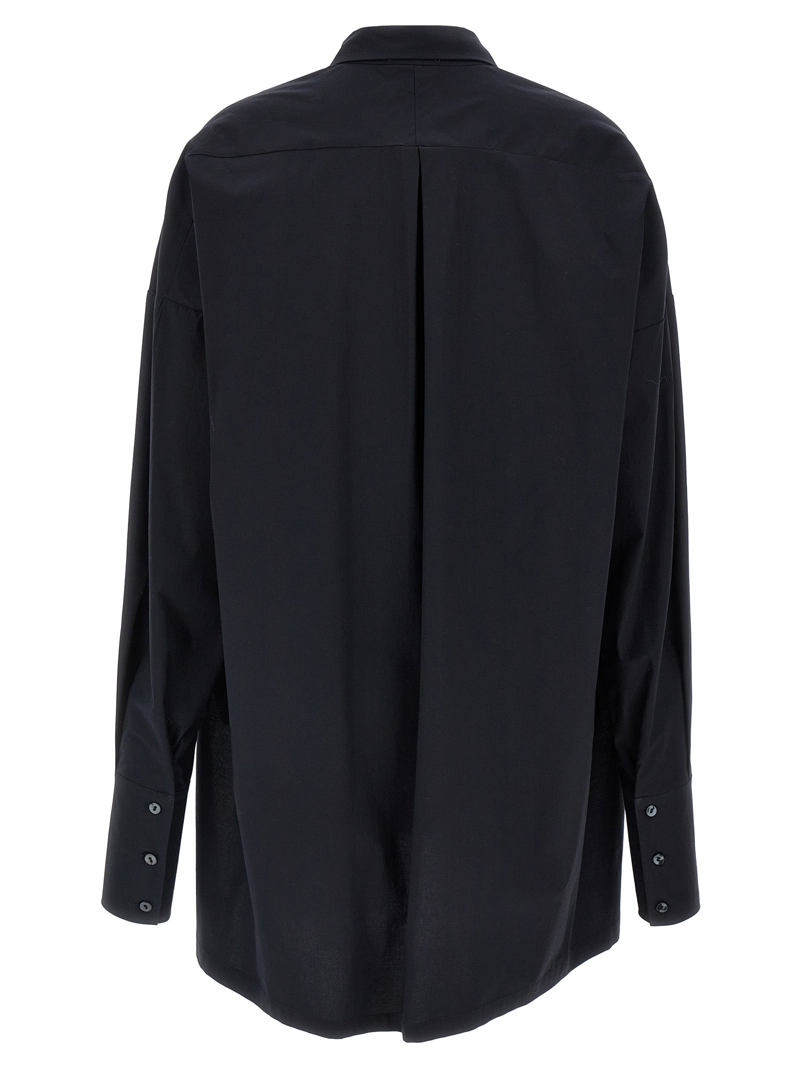 Blouse by DI.LA3 PARI' for women in cotton dark-blue presents a discerning silhouette, showcasing a sophisticated and for a truly discerning finish.