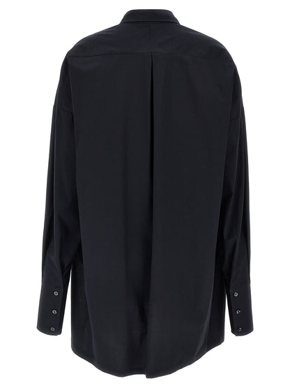 Blouse by DI.LA3 PARI' for women in cotton dark-blue presents a discerning silhouette, showcasing a sophisticated and for a truly discerning finish.