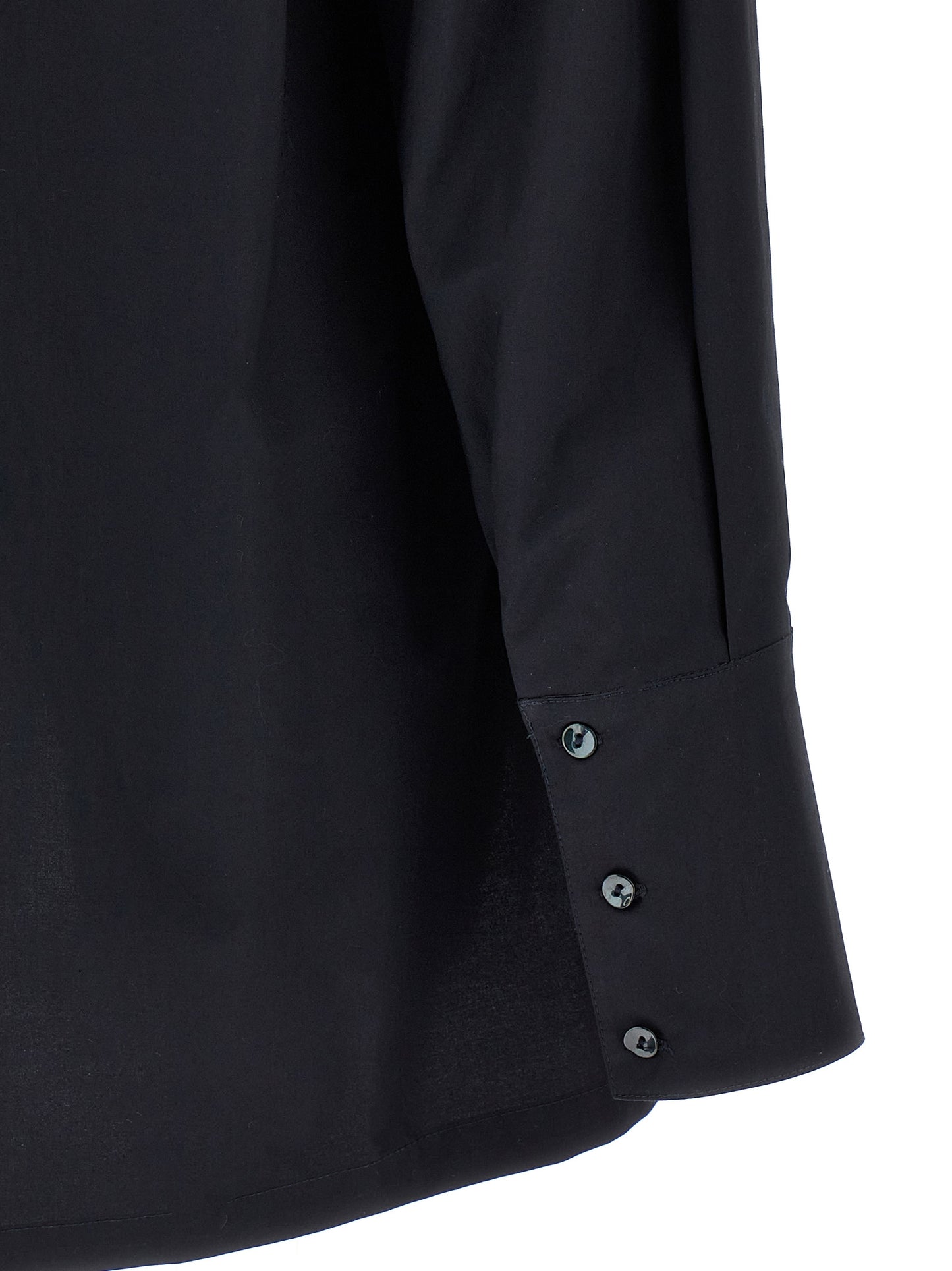 Blouse by DI.LA3 PARI' for women in cotton dark-blue showcases a sharp silhouette, elegantly detailed with a sharp and sharp .