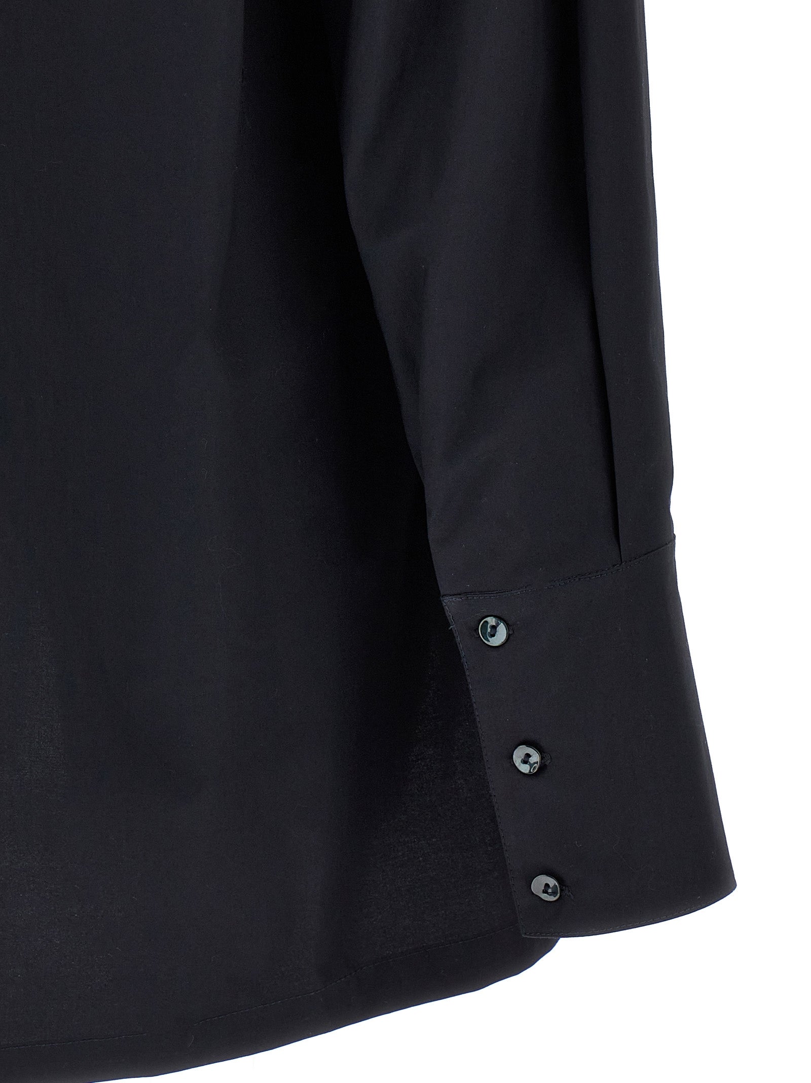Blouse by DI.LA3 PARI' for women in cotton dark-blue showcases a sharp silhouette, elegantly detailed with a sharp and sharp .