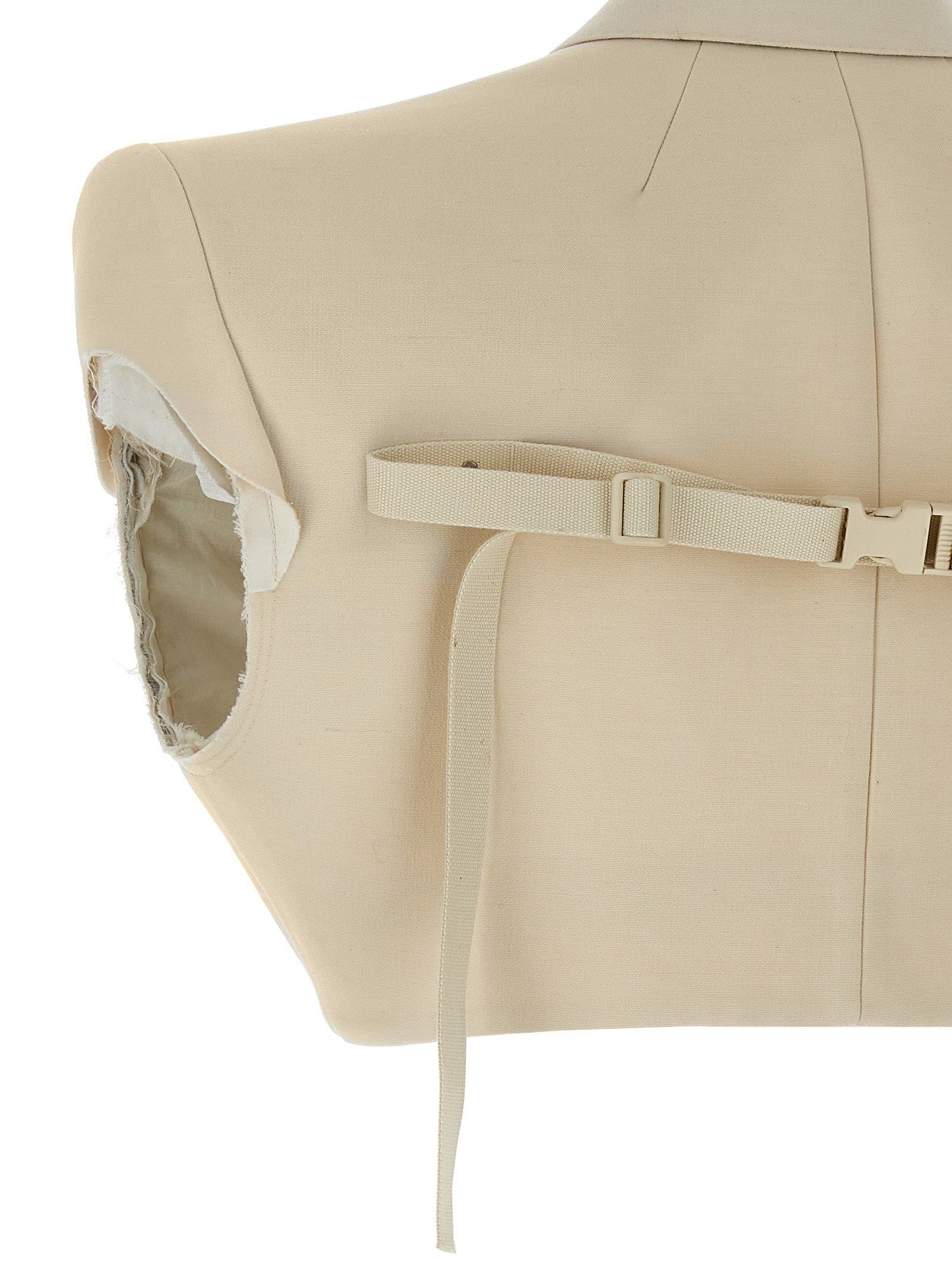 Vest by Rick Owens for women in wool cotton beige features an on trend silhouette, showcasing a sophisticated and premium insulated for a truly on trend finish.