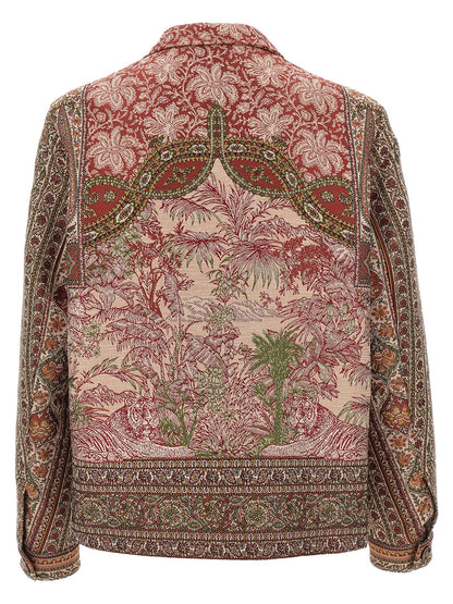 Overshirt by Etro for men in polyester cotton wool multicolor & print presents a discerning silhouette, showcasing a sophisticated and for a truly discerning finish.