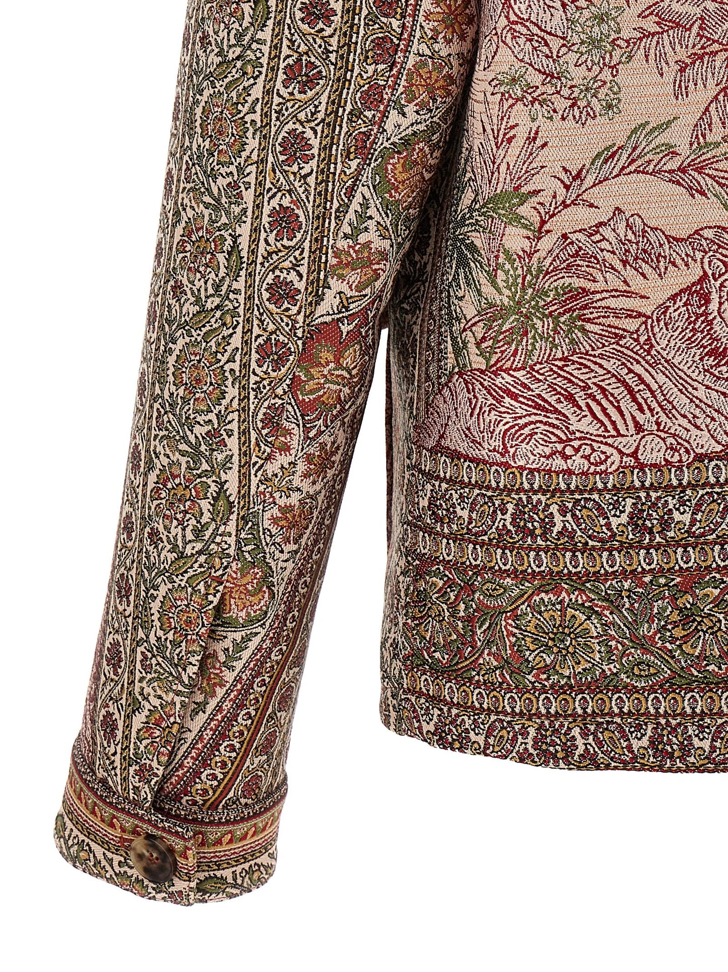 Overshirt by Etro for men in polyester cotton wool multicolor & print showcases a sharp silhouette, elegantly detailed with a sharp and sharp .